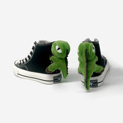Kawaii Dinosaur Doll High Top Canvas Shoes