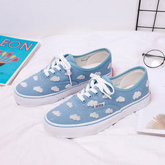 Kawaii Blue Low-cut Lace Sports Shoes FY012