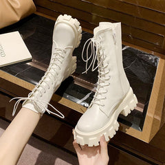 Lace Up Platform Boots YP227