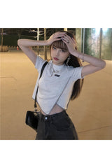 Acubi Asymmetrisches Crop Top