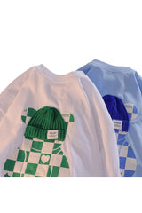 Aesthetic Checkerboard Print T-shirt