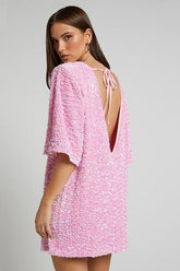Alma Sequins Backless Mini Dress-Sunfere