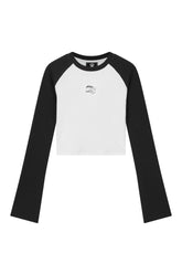 Acubi White Long Sleeve Crop Top