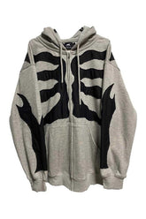 Herbst Alt Skelett Oversize Hoodie