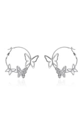 Schmetterlingsförmige Ohrringe im Alt-Stil