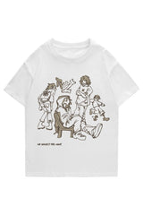 Streetwear-T-Shirt mit Anime-Grafik