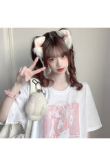 T-Shirt mit Anime-Print in Pastellrosa