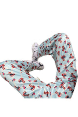 Pantalon décontracté ample à imprimé artistique