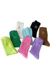 Gestreifte lange Herbst-Winter-Socken