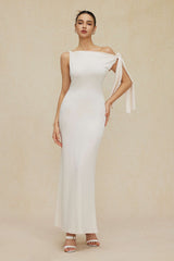 Lynn Asymmetric Tie Detail Maxi Dress