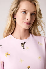 Rosalind Butterfly Printed Short Sleeves Mini Dress