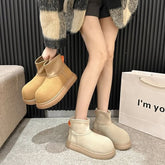 Platform Plain Ankle Snow Boots