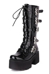 Bat Buckle Alt Gothic Boots