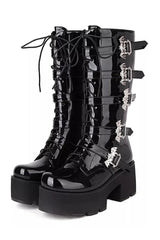 Bat Buckle Alt Gothic Boots