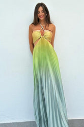 Belle Gradient Pleated Maxi Dress-Sunfere