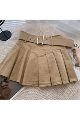Belted High Waist Skirt