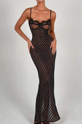 Bertha Printed Back Slit Maxi Mermaid Dress-Sunfere