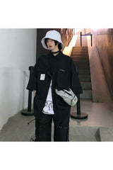 Schwarzes Egirl-Shirt