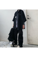 Schwarzes Egirl-Shirt