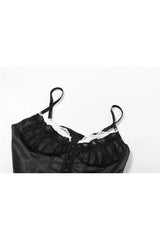 Schwarzes Gothic-Top aus Spitze