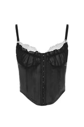 Schwarzes Gothic-Top aus Spitze