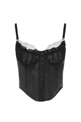 Schwarzes Gothic-Top aus Spitze