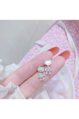 Boucles d'oreilles ours en zircon bling