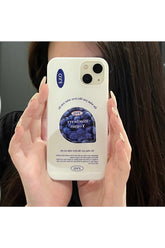 Blaubeere glänzende iPhone-Hülle