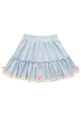 Blau karierter Lolita-Rock