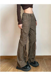 Boho Cordhose zum Schnüren