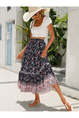 Boho Retro-Rock mit Blumenmuster