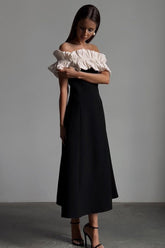 Bonnie Off Shoulder Ruffle Maxi Dress-Sunfere