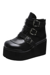 Buckle Ankle Goth Boots