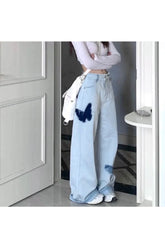 Fall Butterfly Kiss Baggy Jeans