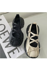 Chaussures à plateforme avec nœud papillon