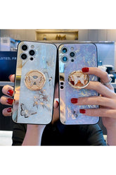 Schmetterlingsring-Ständerhalter-Hülle für iPhone