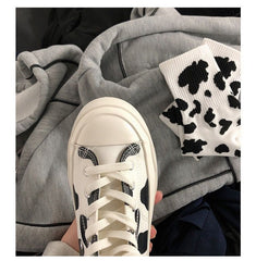 Kawaii Fashion Cow Print Shoes FY006