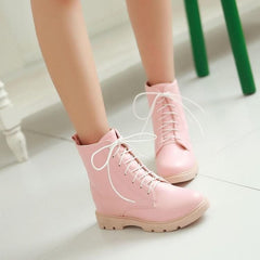 White/Beige/Black/Pink Pastel Lolita Boots