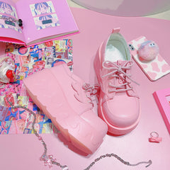 Black Pink Sweet Elena Platform Shoes ON294