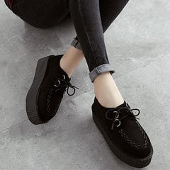 Black Retro Harajuku Shoes