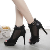 Black Gothic High Heel Sandals