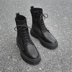 Black Laced Socks Martin Boots