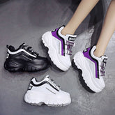 Lettering Color Block Platform Sneakers