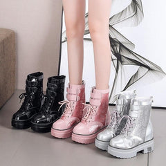 Platform Breathable Chunky Short Boots SS0798