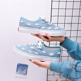 Kawaii Blue Low-cut Lace Sports Shoes FY012