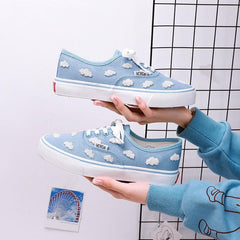 Kawaii Blue Low-cut Lace Sports Shoes FY012