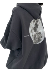 Lässiger, lockerer Hoodie mit Buchstaben für den Herbst