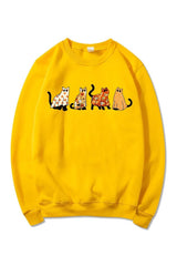 Sweat à capuche d'Halloween citrouille chat d'automne