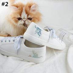 Kawaii Cat Leisure Canvas Shoes