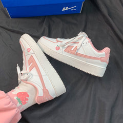 Sweet Cute Peach Kawaii Pastel Sneakers